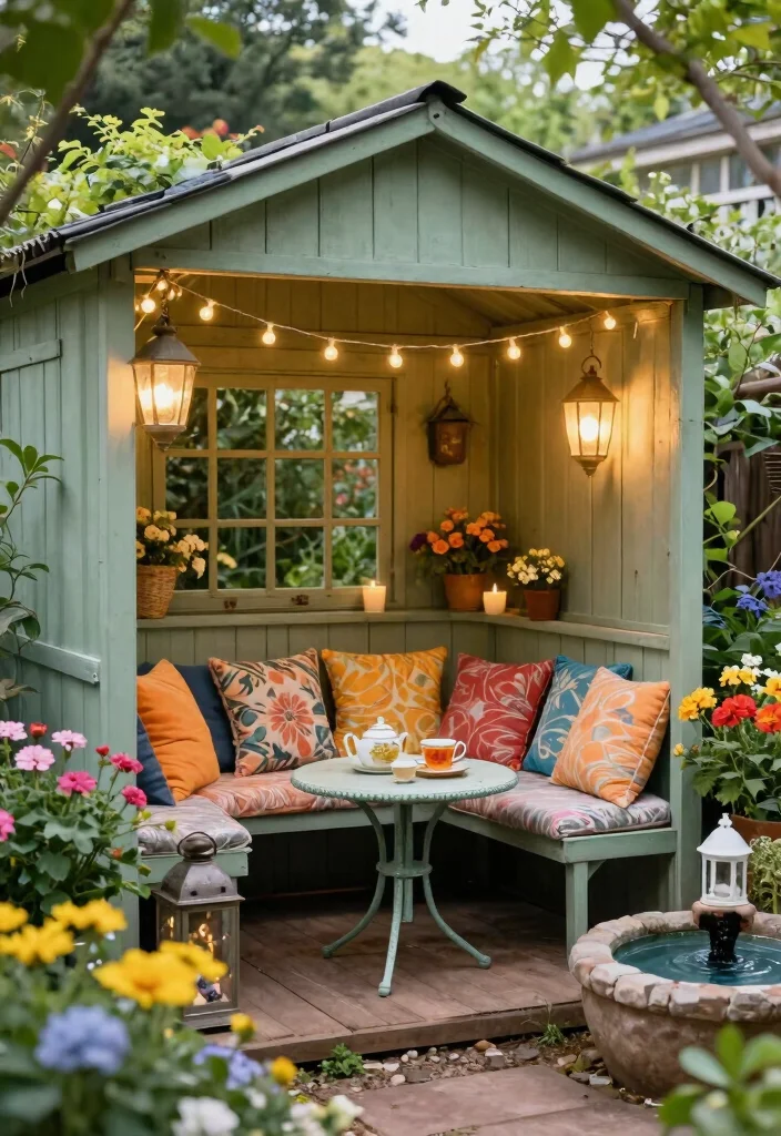 11 Charming Vintage Garden Shed Ideas with Antique Decor 9. Vintage Garden Shed Oasis 0