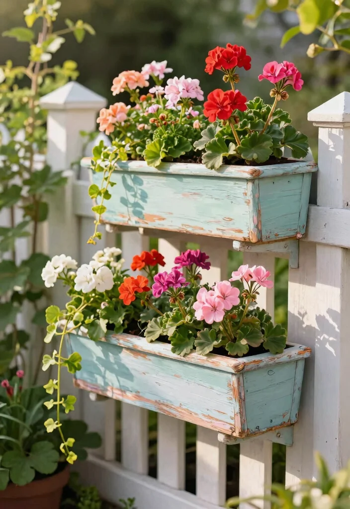11 Creative Outdoor Planter Ideas for Your Garden 11. Upcycled Window Boxes for a Vintage Touch 0