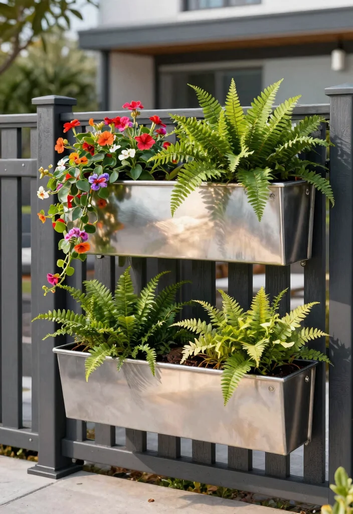 11 Creative Outdoor Wall Planter Ideas for Your Fence 3. Metal Wall Planters 0