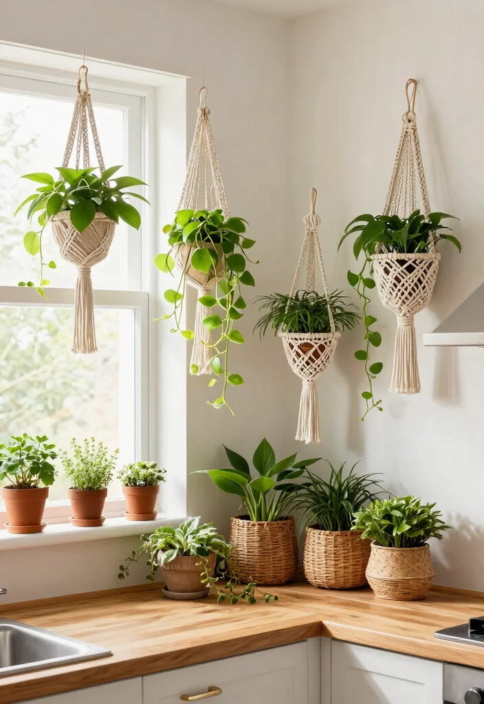 11 Cute Basket Plant Stand Ideas for Cozy Vibes 3. Macram Magic 0