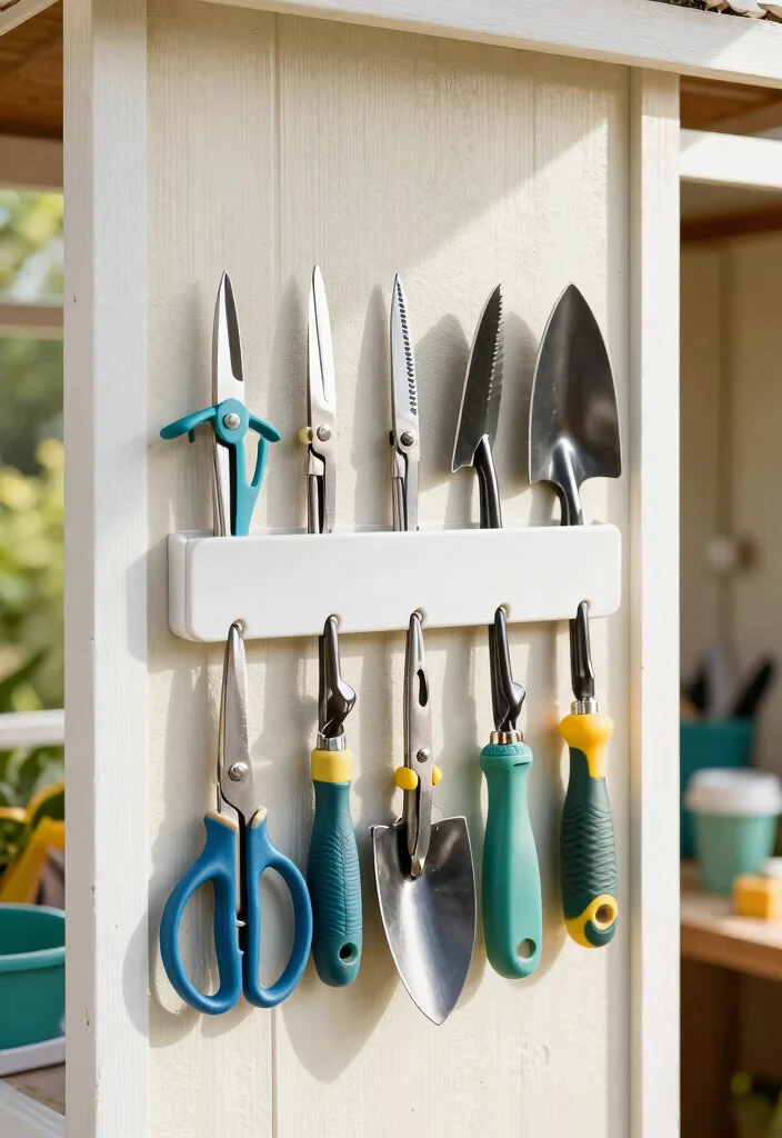 11 Genius Garden Shed Organization Ideas to End the Clutter 4. Magnetic Strips for Small Tools 0
