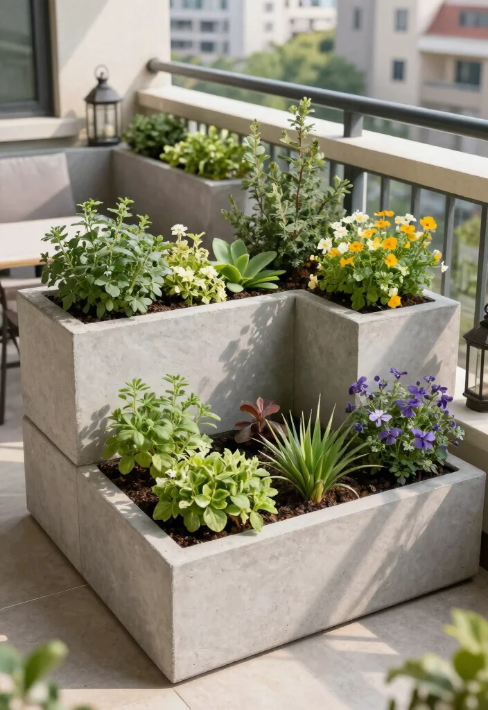 11 Industrial Concrete Planter Concepts Outdoor Minimalist 8. Multi Sectioned Planters 0