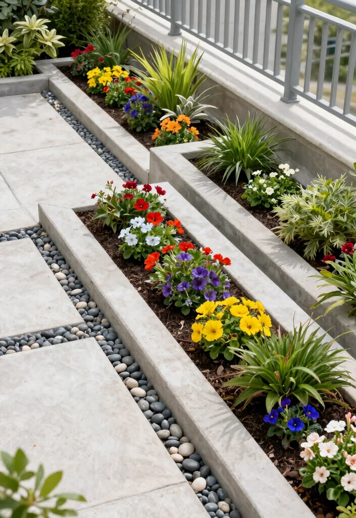 11 Industrial Concrete Planter Concepts Outdoor Minimalist 9. Concrete Garden Edging 0