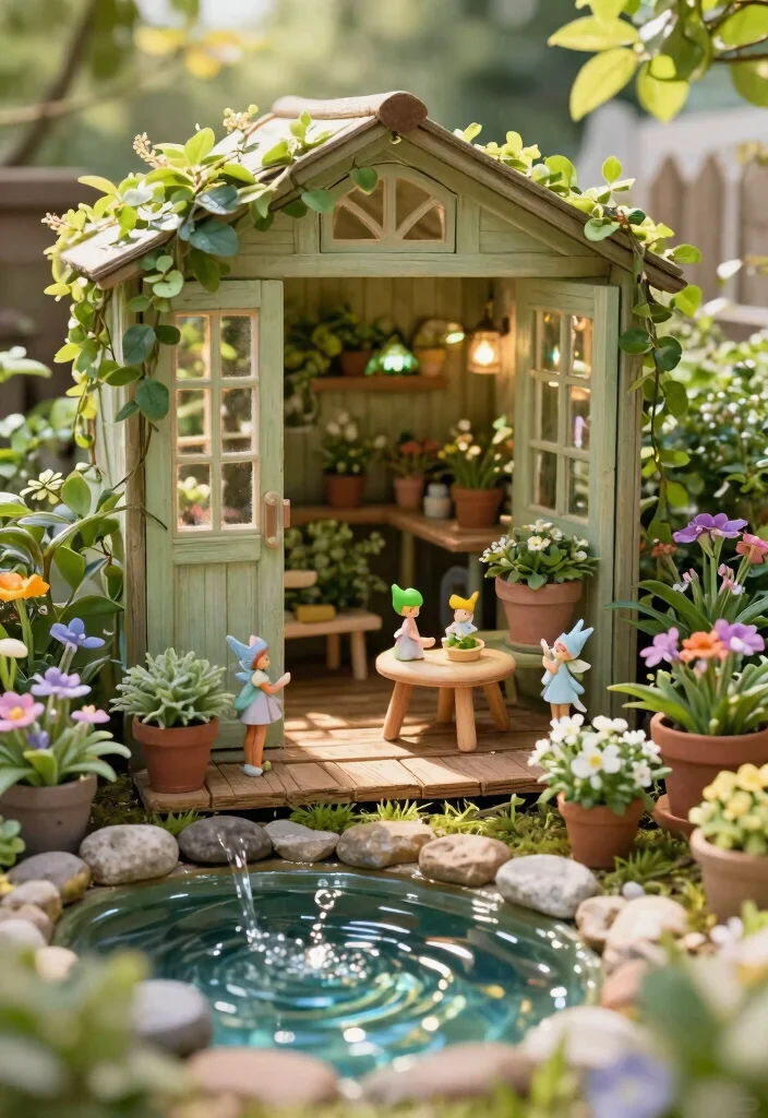 11 Magical Fairy Garden Shed Ideas So Whimsical 3. Miniature Garden Shed Oasis 0