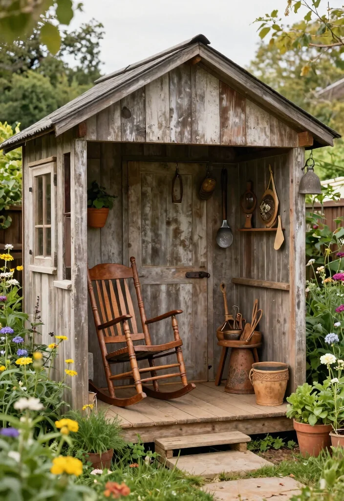 11 Magical Fairy Garden Shed Ideas So Whimsical 6. Rustic Charm Shed 0