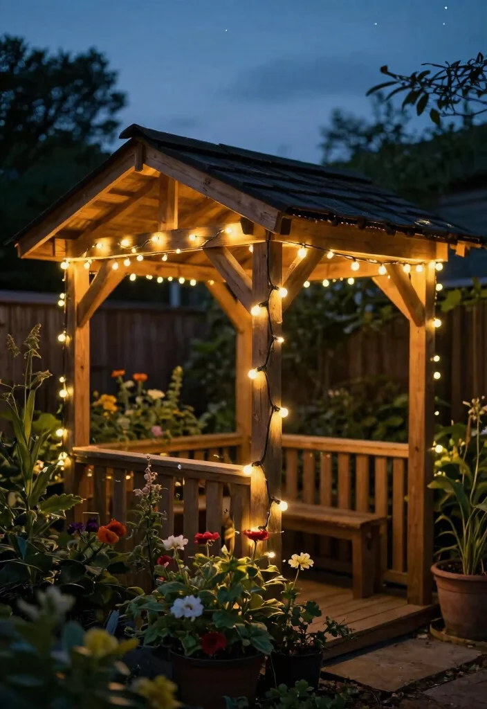 11 Magical Garden Shed Lighting Ideas for Evening Ambiance 1. Solar Powered String Lights 0