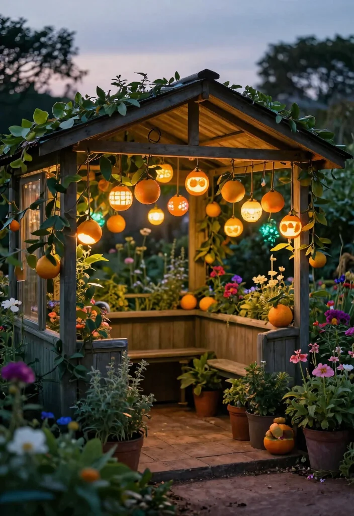 11 Magical Garden Shed Lighting Ideas for Evening Ambiance 7. Hanging Edible Light Fixtures 0