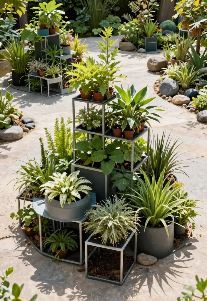 11 Modern Metal Plant Stand Ideas for Your Outdoor Space 11. Customizable Modular Stands 0