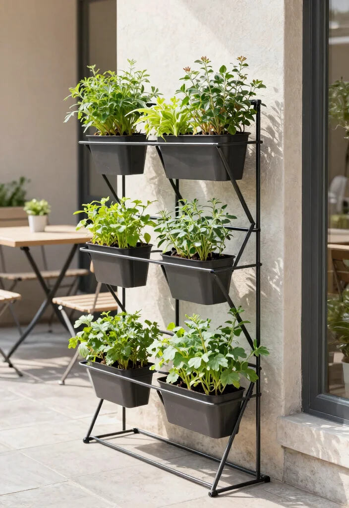11 Modern Metal Plant Stand Ideas for Your Outdoor Space 8. Space Saving Folding Stands 0