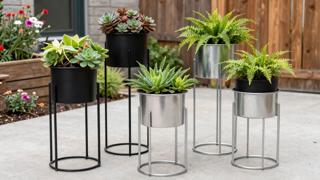 11 Modern Metal Plant Stand Ideas for Your Outdoor Space