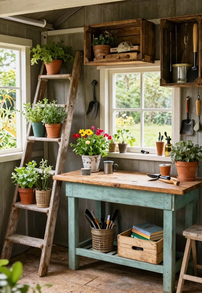 11 Pro Garden Shed Decoration Tips for Every Homeowner 1. Embrace Upcycled Decor 0