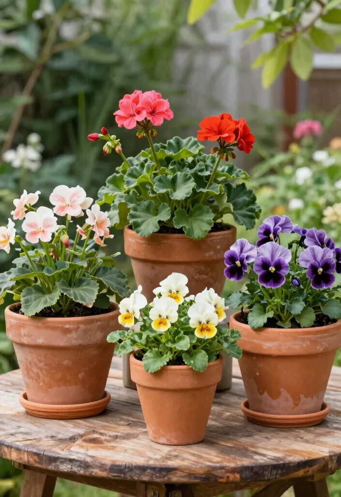 11 Refreshing Spring Outdoor Planter Ideas for New Blooms 11. Seasonal Blooms in Terracotta 0