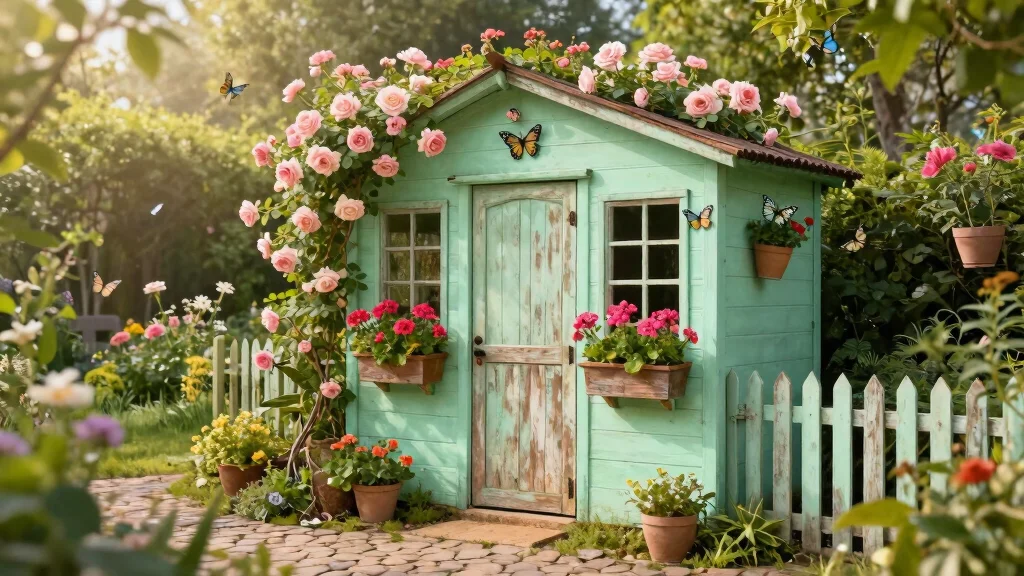 11 Romantic Shabby Chic Garden Shed Ideas for Your Yard