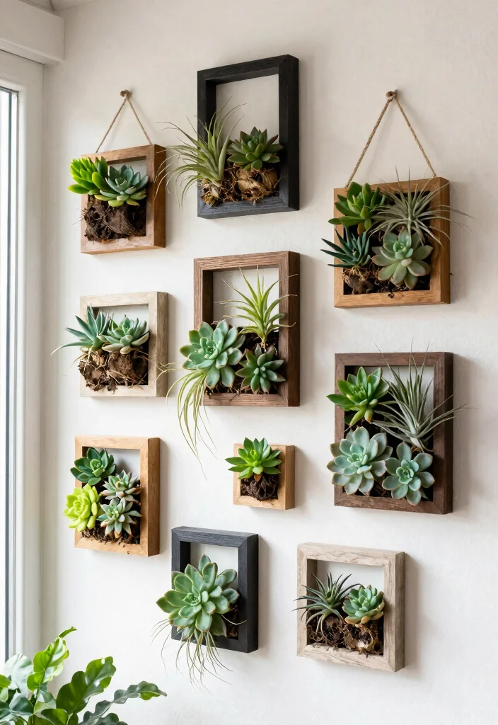 11 Smart Window Plant Stand Ideas for Sunlight Lovers 9. Artistic Plant Frames 0