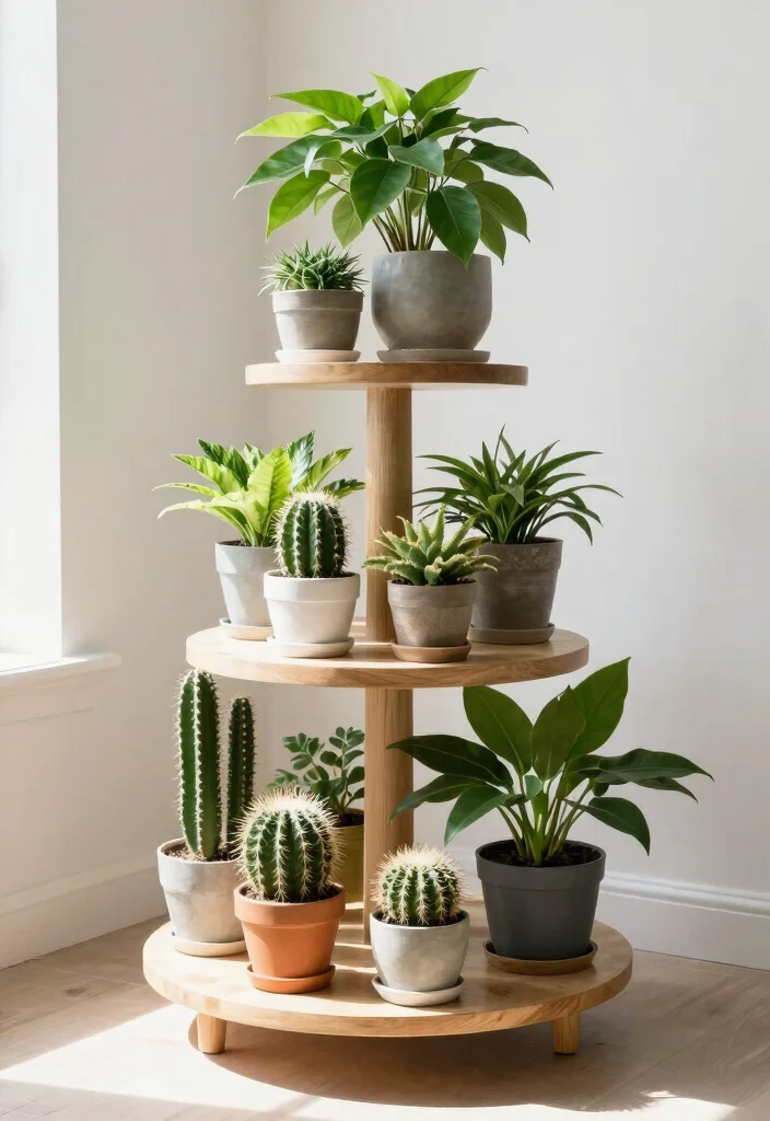 11 Space Saving Corner Plant Stand Ideas Tight Spots 5. Tiered Plant Stand for Efficient Space Use 0