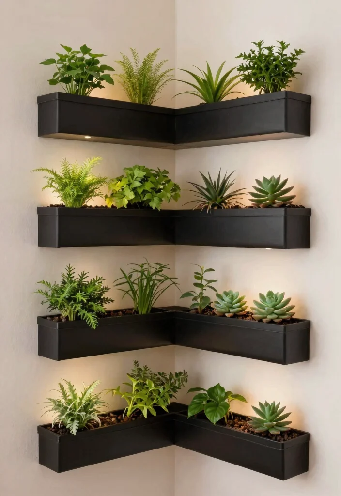 11 Space Saving Corner Plant Stand Ideas Tight Spots 7. Wall Mounted Planters for a Touch of Elegance 0