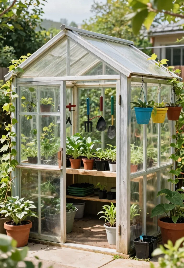 11 Timeless Rustic Garden Shed Ideas for a Farmhouse Vibe 4. The Greenhouse Shed 0