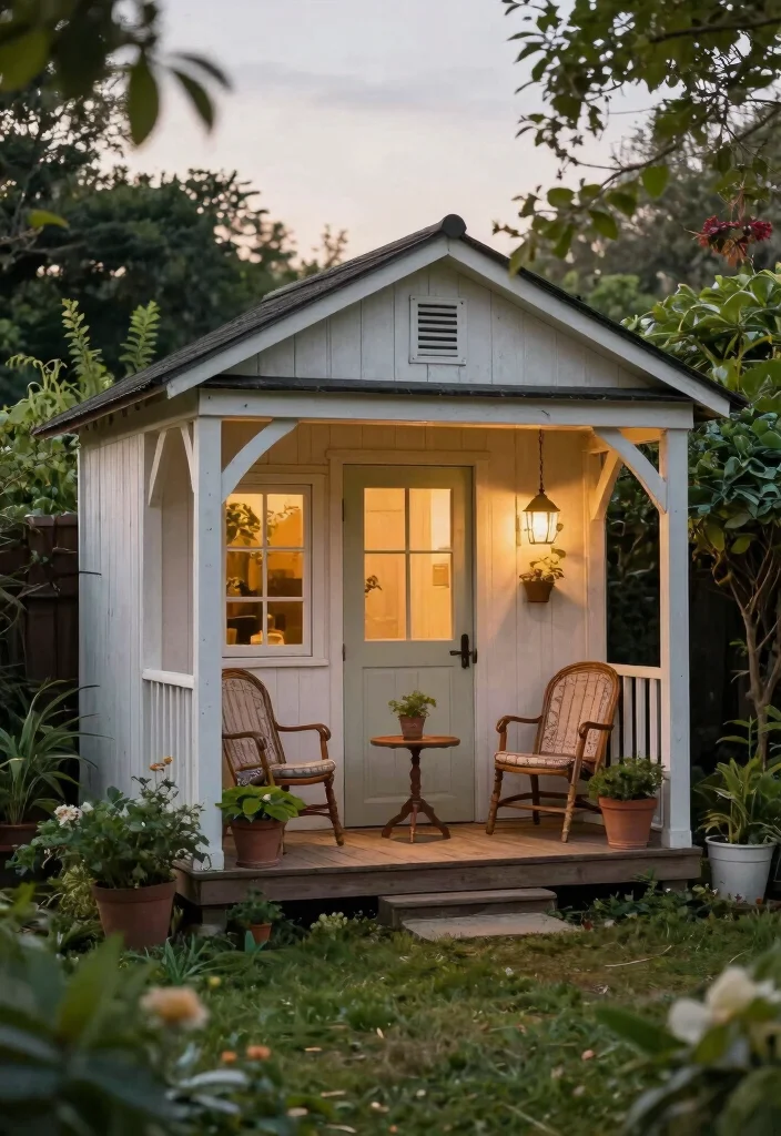 11 Timeless Rustic Garden Shed Ideas for a Farmhouse Vibe 9. The Shed with a Porch 0