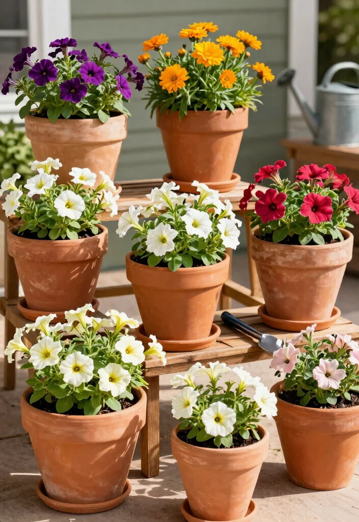 11 Vibrant Flower Planter Ideas for Full Sun Survival 1. Terracotta Triumphs 0