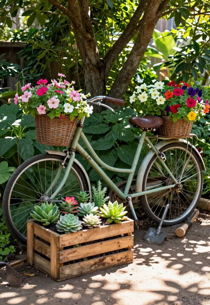 11 Vibrant Flower Planter Ideas for Full Sun Survival 3. Repurposed Reimagined 0