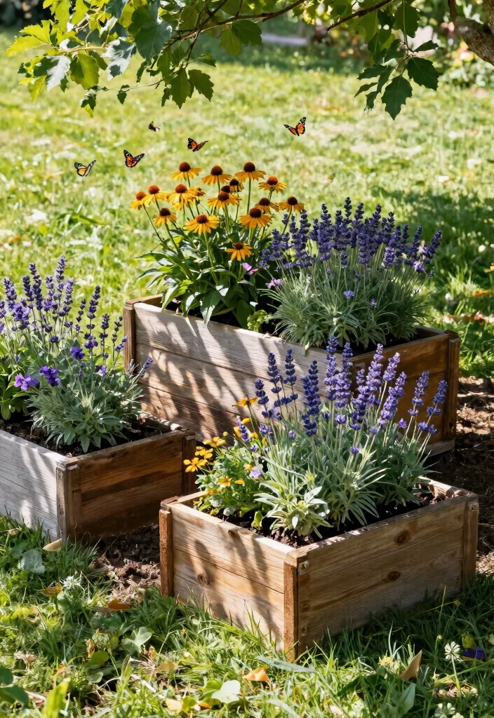 13 Best Outdoor Perennial Planter Ideas for Every Year 2. Rustic Wooden Container Planters 0