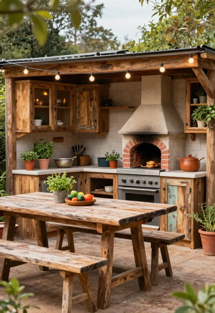 13 Dreamy She Shed Garden Ideas for a Private Sanctuary 9. Rustic Outdoor Kitchen 0