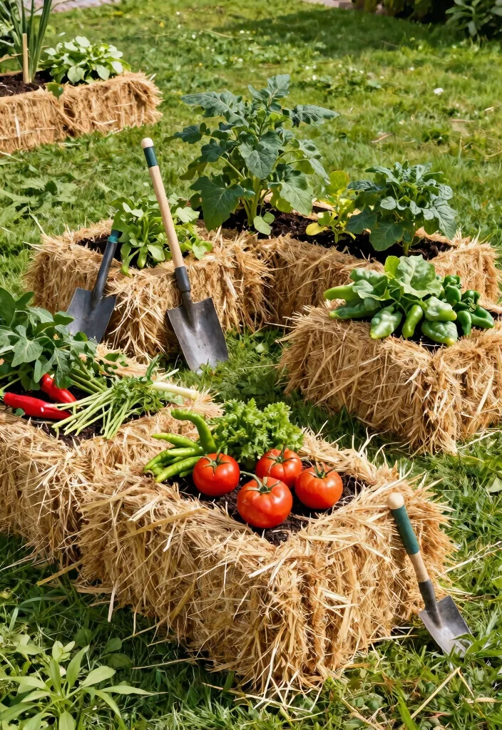 13 Durable Planter Box Ideas for Outdoor Style and Design 10. Rustic Straw Bales 0