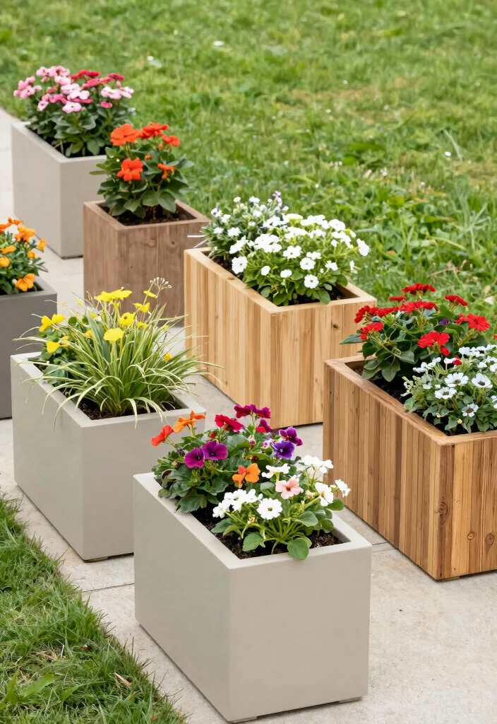 13 Durable Planter Box Ideas for Outdoor Style and Design 9. Plastic Composite Planters 0