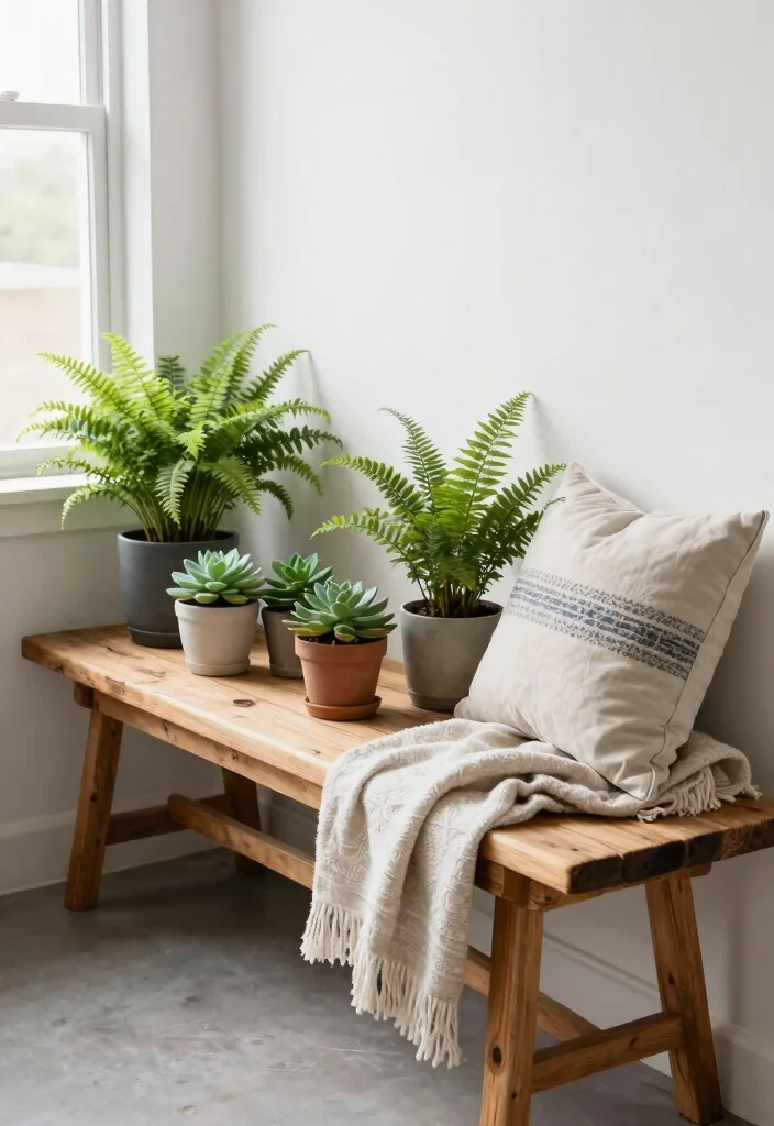 13 Easy Indoor Plant Stand Ideas DIY Wood Projects 10. Simple Wooden Bench 0