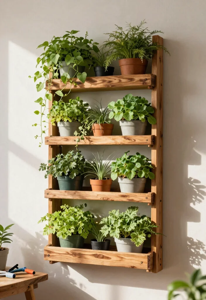 13 Easy Indoor Plant Stand Ideas DIY Wood Projects 7. Vertical Garden Frame 0