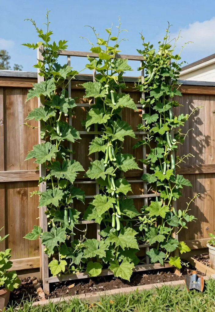 13 Efficient Raised Planter Ideas for Vegetable Gardens 6. Vertical Garden Trellises 0