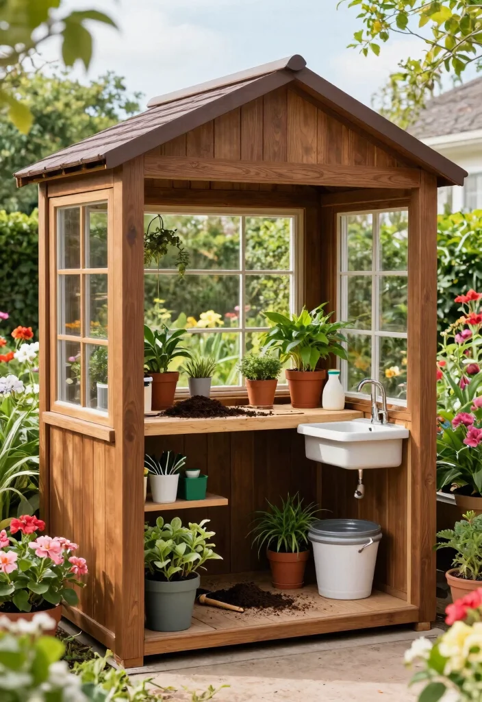 13 Incredible Garden Shed Makeover Inspiration Before After 10. Stylish Potting Shed 0