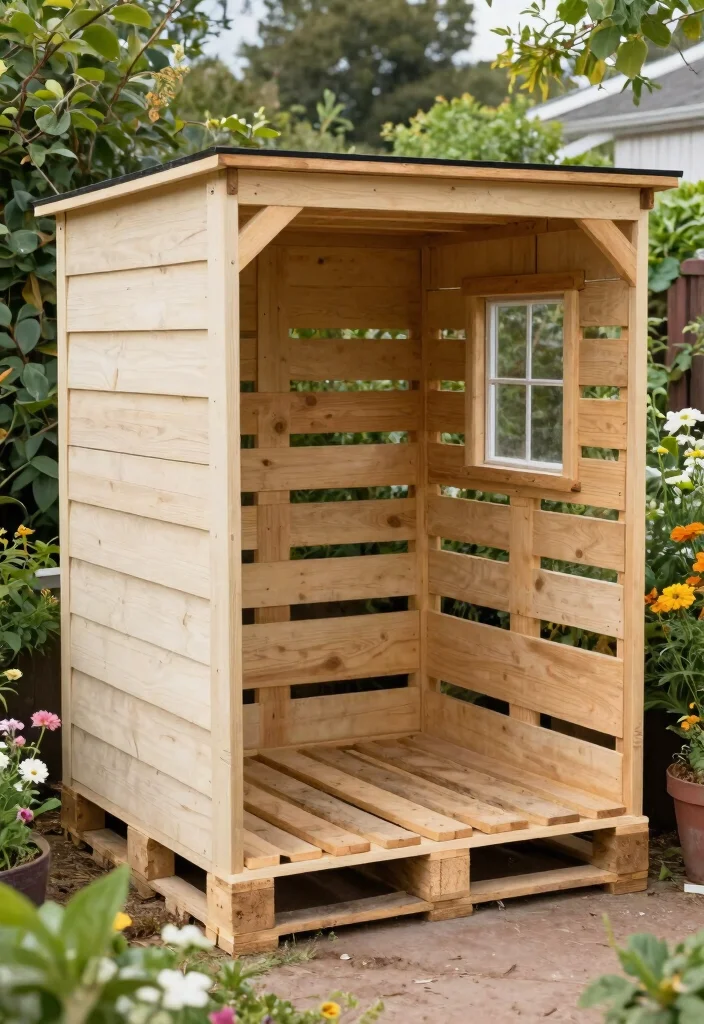 13 Incredible Garden Shed Makeover Inspiration Before After 11. DIY Garden Shed from Pallets 0