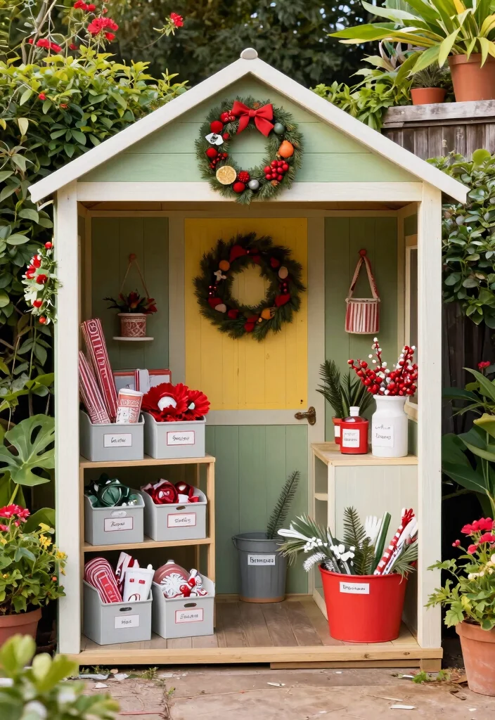 13 Incredible Garden Shed Makeover Inspiration Before After 13. Seasonal Decor Shed 0