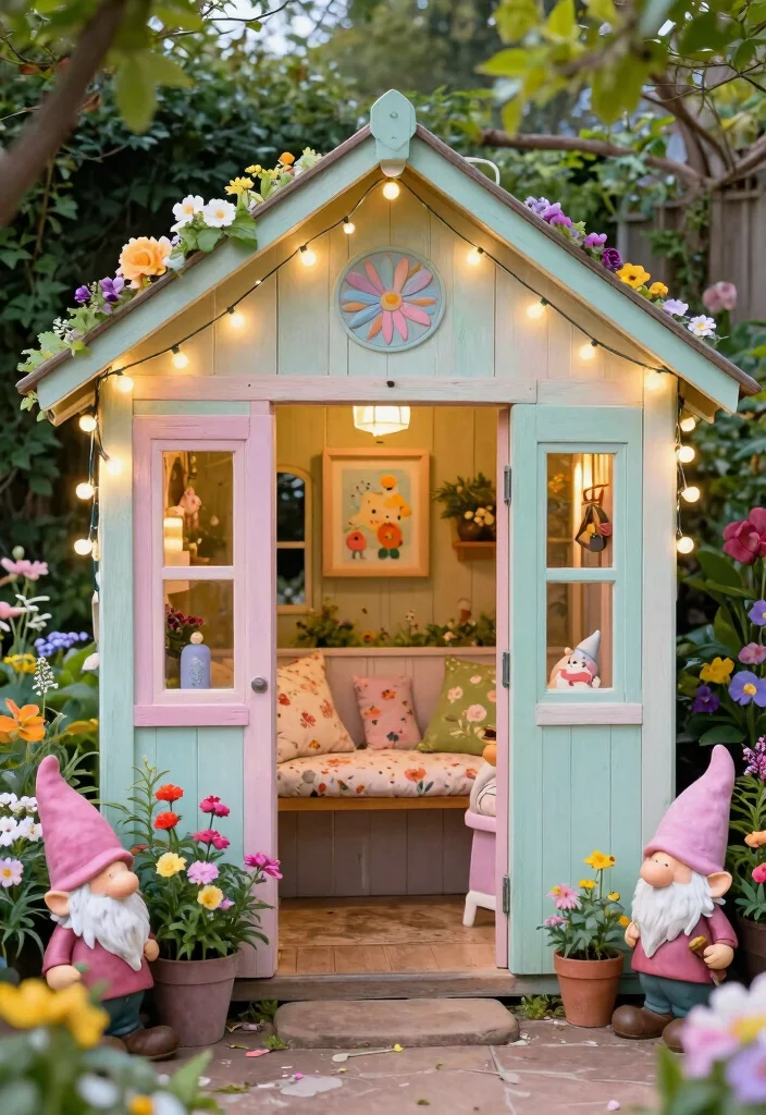 13 Incredible Garden Shed Makeover Inspiration Before After 4. Whimsical Fairy Tale Shed 0