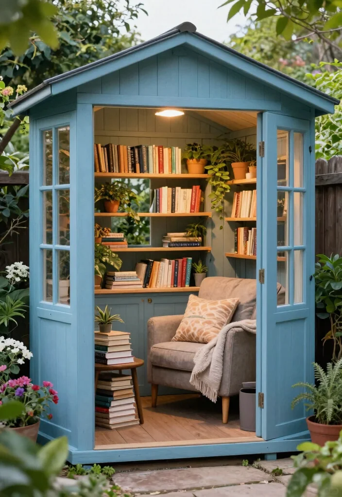 13 Incredible Garden Shed Makeover Inspiration Before After 7. Cozy Reading Nook Shed 0