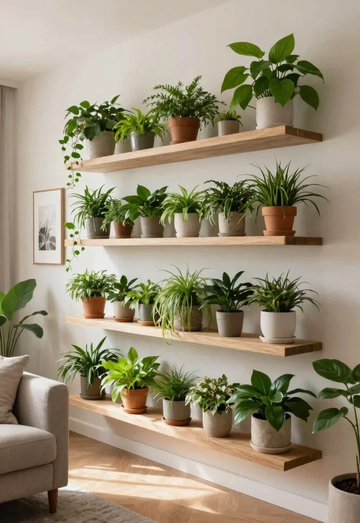 13 Most Stylish Plant Stand Inspiration for Your Pin 11. Floating Plant Shelves 0