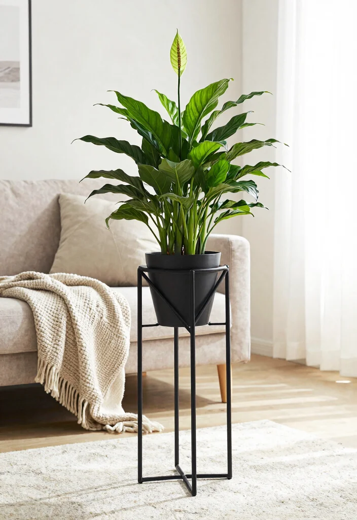 13 Most Stylish Plant Stand Inspiration for Your Pin 4. Geometric Shapes 0