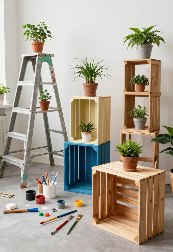 13 Professional Plant Stand Design Ideas for Every Style 4. DIY Plant Stands 0
