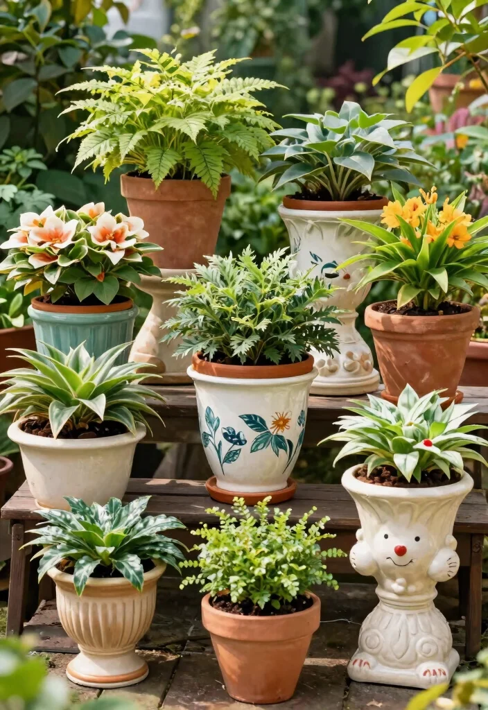 13 Sturdy Outdoor Plant Stand Ideas for Patios and Decks 11. Decorative Plant Holders 0