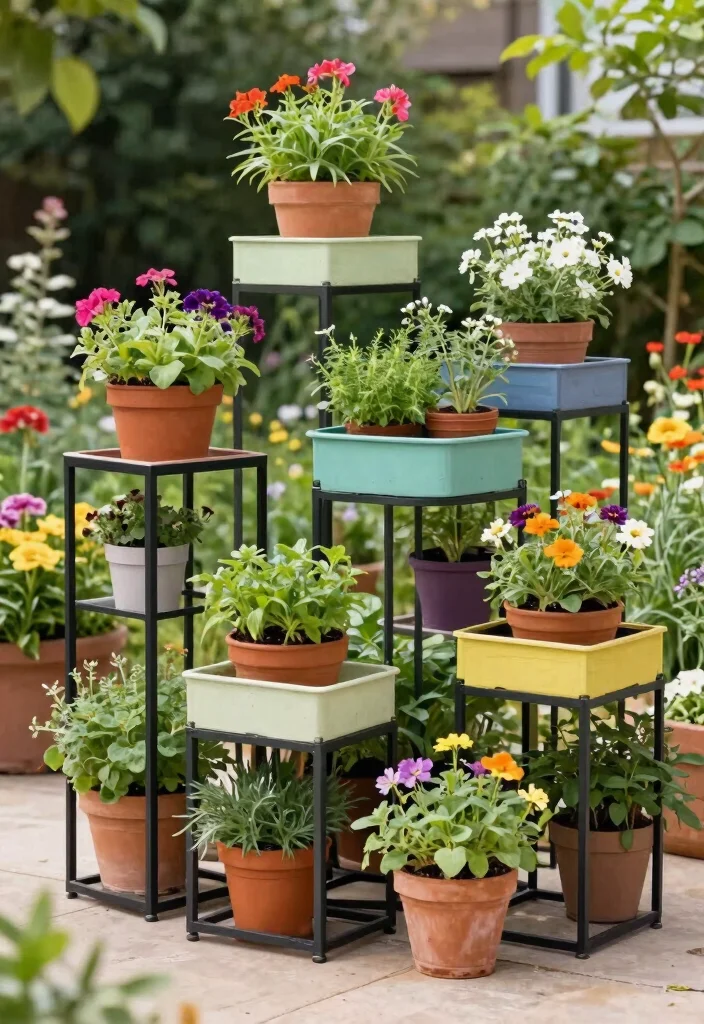 13 Sturdy Outdoor Planter Stand Ideas Better Display 13. Customizable Modular Planter Stands 0