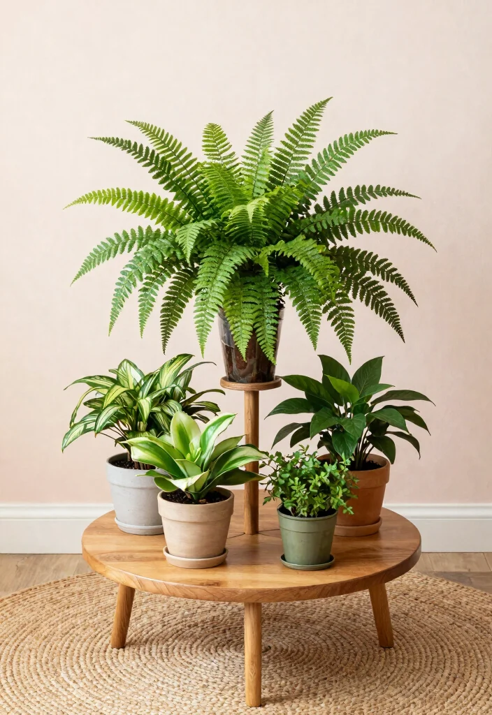 13 Warm Wooden Plant Stand Ideas DIY Inspiration 6. Round Wooden Plant Stand 0