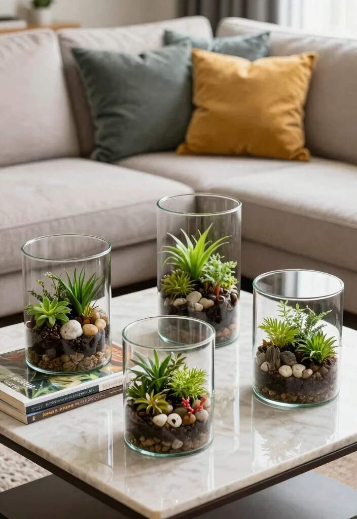15 Aesthetic Plant Stand Decor Ideas to Personalize Your Space 10. Glass Terrarium Stands 0