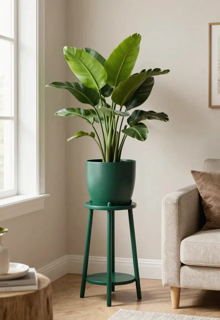 15 Aesthetic Plant Stand Decor Ideas to Personalize Your Space 14. Statement Plant Stands 0