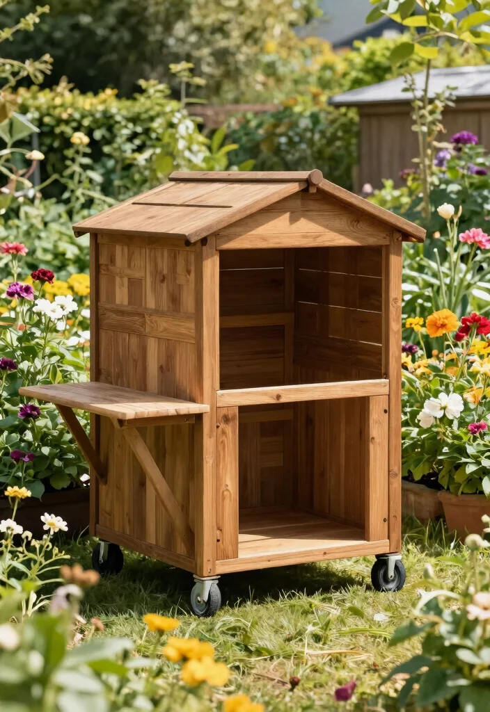 15 Best Cheap Garden Shed Ideas on a Budget Save Money 11. Portable Garden Shed on Wheels 0