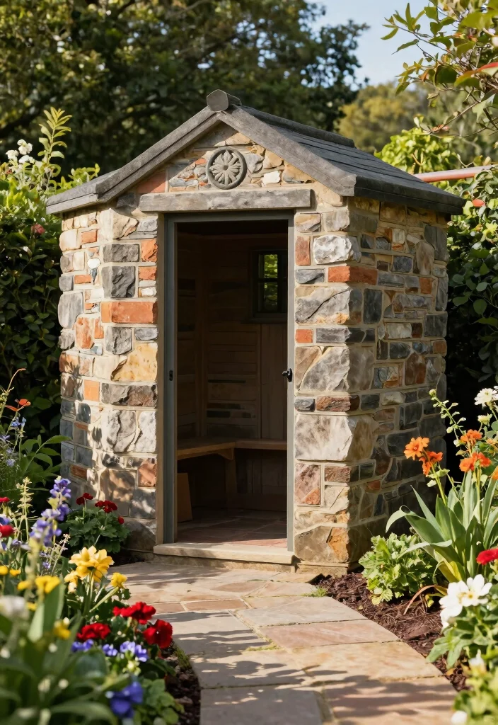 15 Best Cheap Garden Shed Ideas on a Budget Save Money 9. Stone or Brick Shed 0