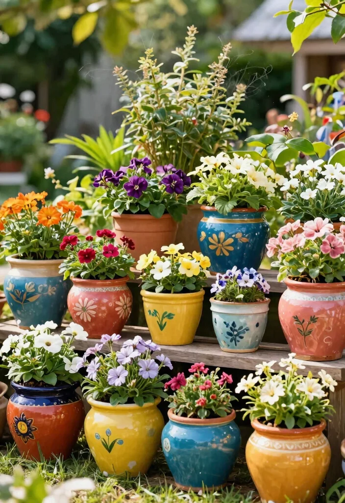 15 Best Flower Planter Concepts Outdoor Gardeners Love 14. Colorful Ceramic Pots 0