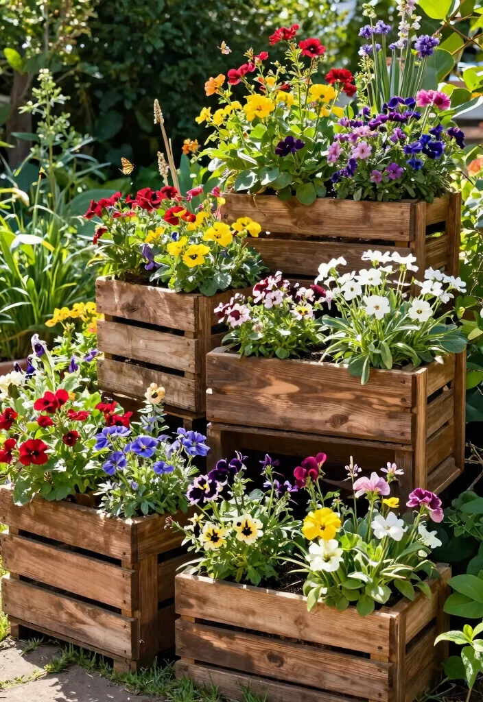 15 Best Flower Planter Concepts Outdoor Gardeners Love 4. Stacked Planters 0