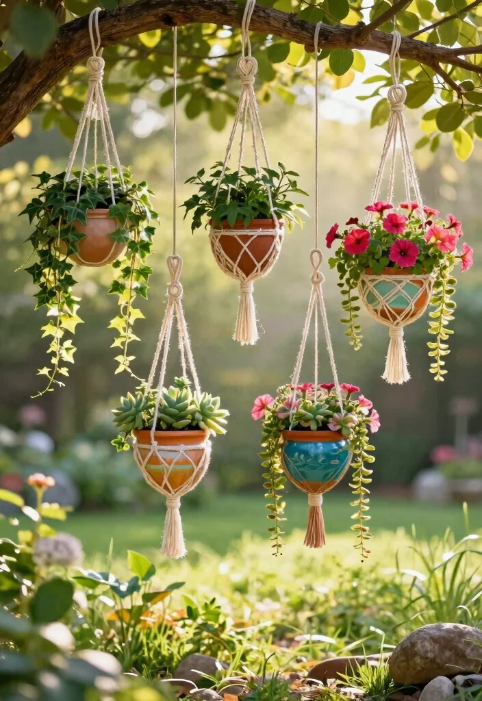 15 Best Outdoor Planter Decor Inspiration for Your Garden 3. Hanging Planters 0