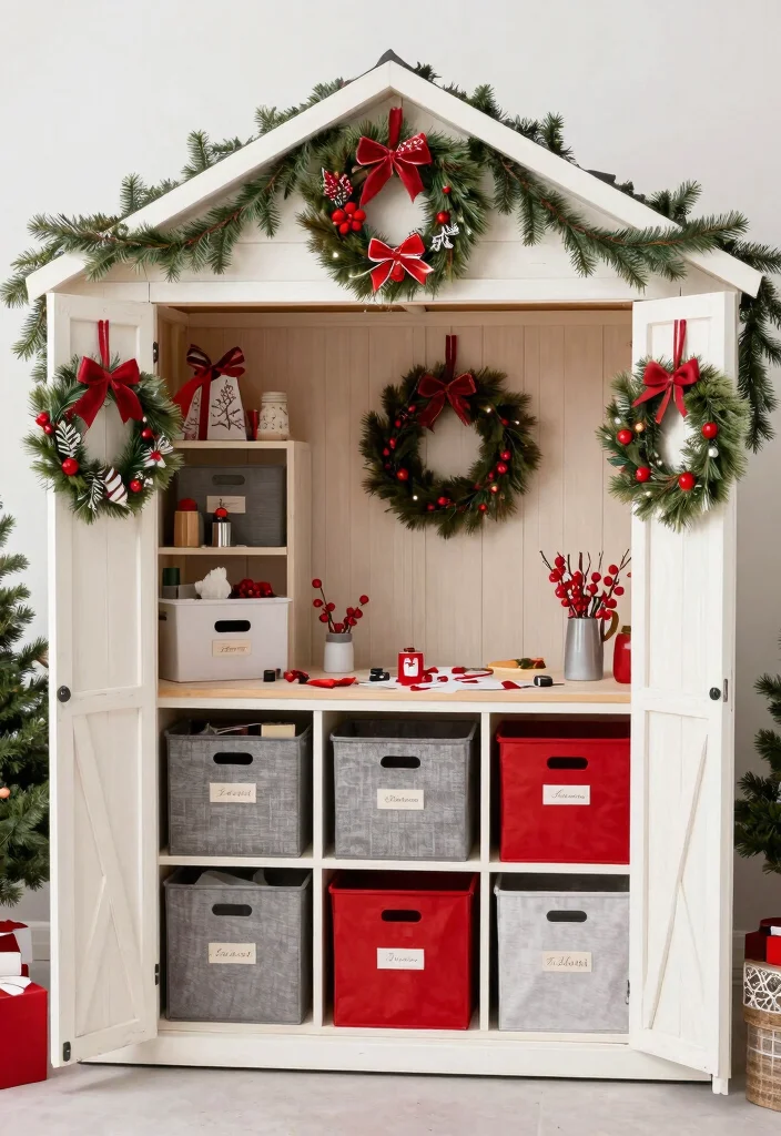 15 Best Sims 4 Garden Hut Ideas for Virtual Homeowners 12. Seasonal Shed Holiday Decor Storage 0
